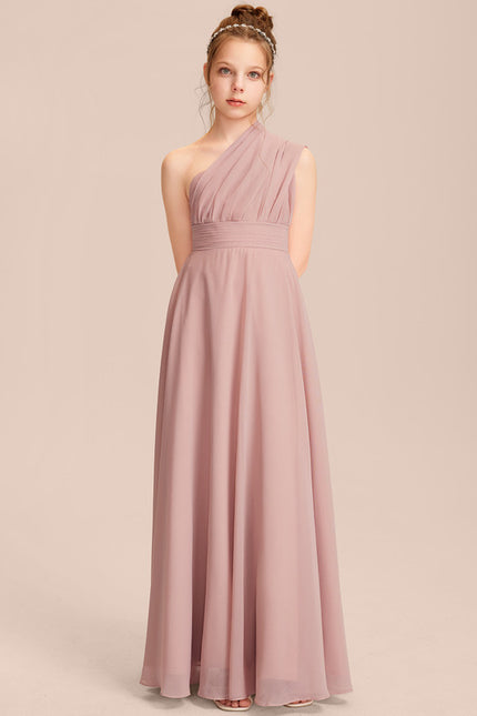 Robe Cérémonie Mousseline Rose Poudré - gallery 7