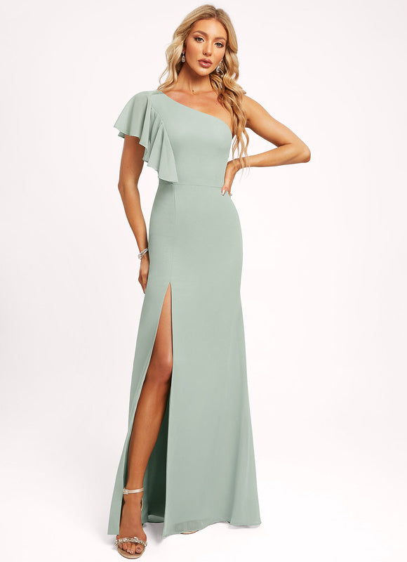 Robe Cérémonie Asymétrique Fluide