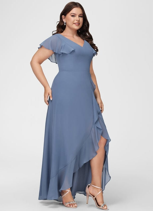 Robe Cérémonie Fluide Marine Élégante - gallery 8