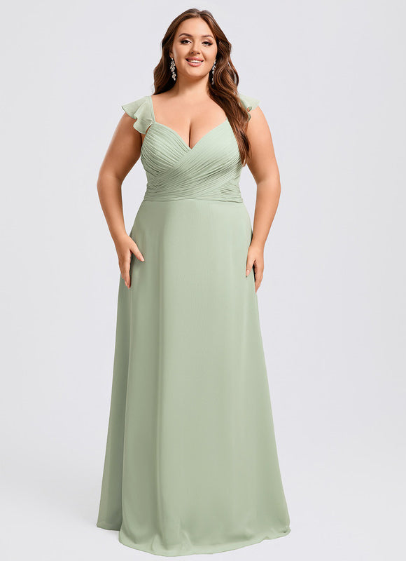 Robe Cérémonie Longue Volants Rose - gallery 6