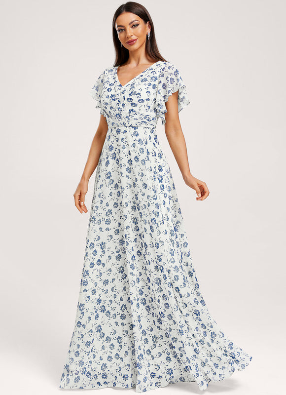 Robe Cérémonie Longue Volants Rose - gallery 2