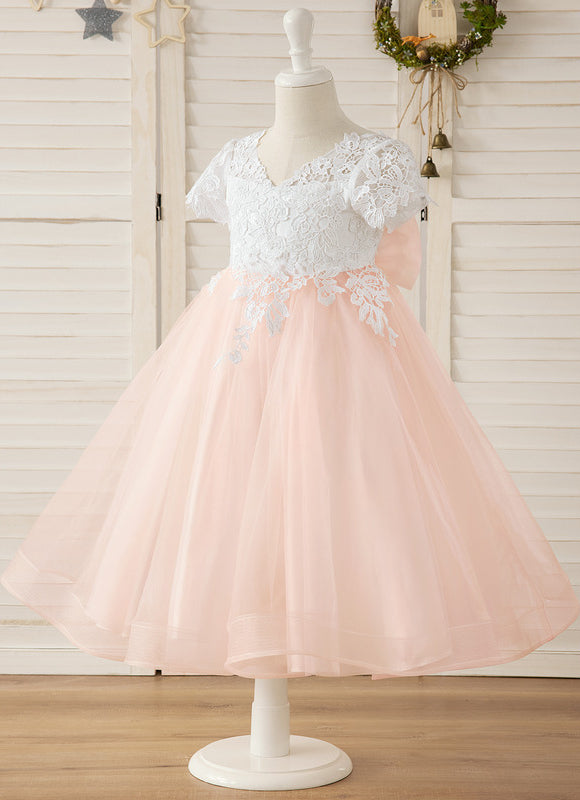 Robe Cérémonie Tulle Rose Pâle - gallery 5
