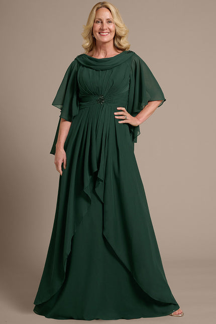 Robe Cérémonie Mousseline Émeraude