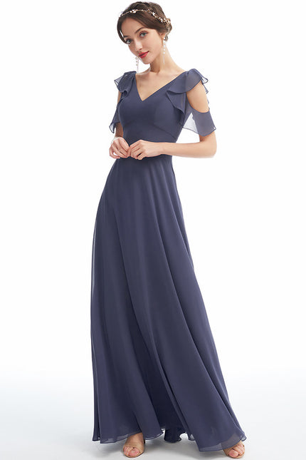 Robe Cérémonie Longue Volants Rose