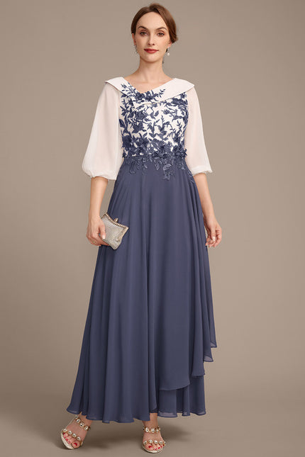 Robe Cérémonie Asymétrique Brodée