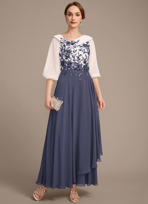 Robe Cérémonie Asymétrique Brodée