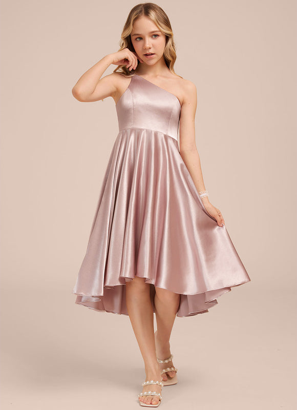 Robe Cérémonie Satin Rose Élégante - gallery 2