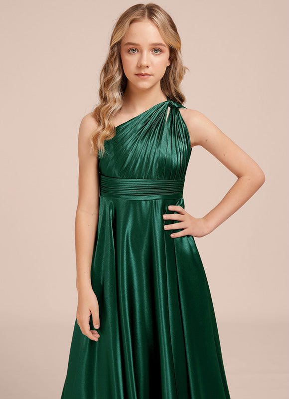 Robe Cérémonie Satin Bordeaux Élégante - gallery 1