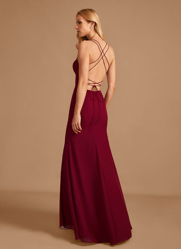 Robe Cérémonie Bordeaux Ajustée - gallery 7