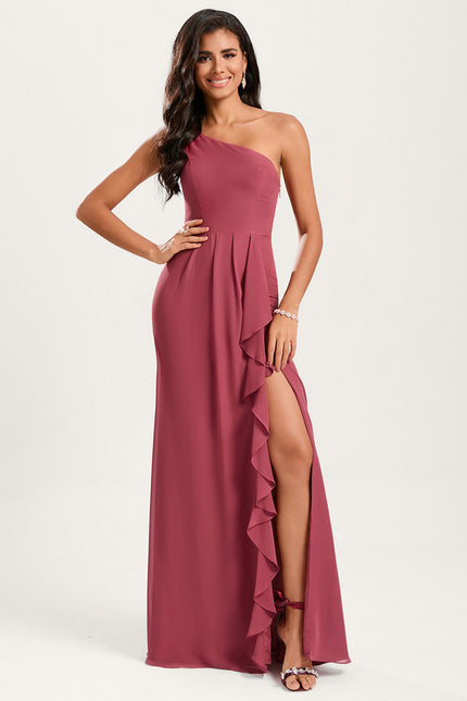Robe Cérémonie Asymétrique Fluide