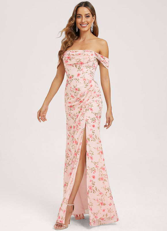 Robe Cérémonie Élégante À Décolleté - gallery 2