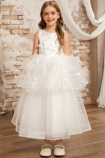Robe Cérémonie Nuptiale Enfant Satinée - gallery 1