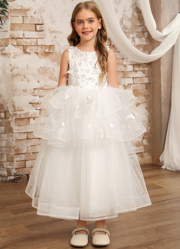 Robe Cérémonie Nuptiale Enfant Satinée - gallery 1