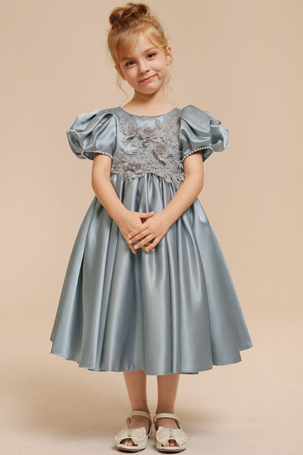 Robe Cérémonie Satinée Enfantine