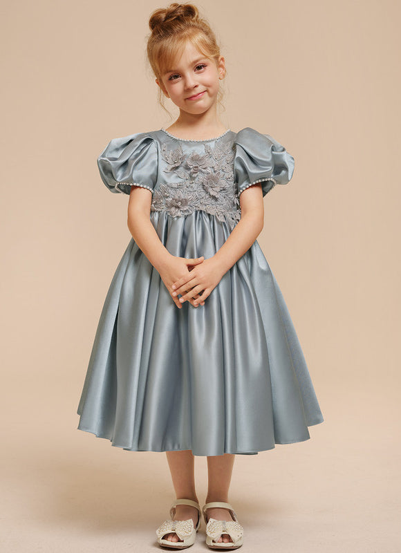Robe Cérémonie Satinée Enfantine