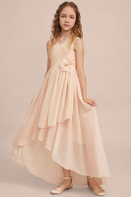 Robe Cérémonie Asymétrique Fleurie