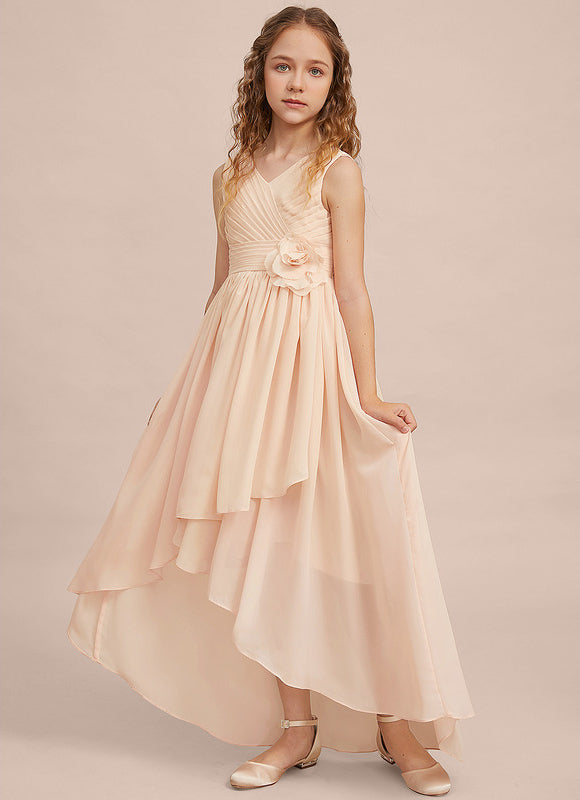 Robe Cérémonie Asymétrique Fleurie