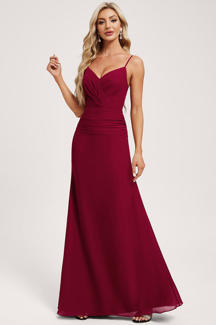 Robe Cérémonie Bordeaux Ajustée - gallery 1