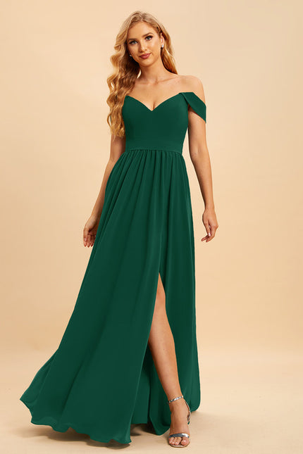 Robe Cérémonie Mousseline Vert Profond