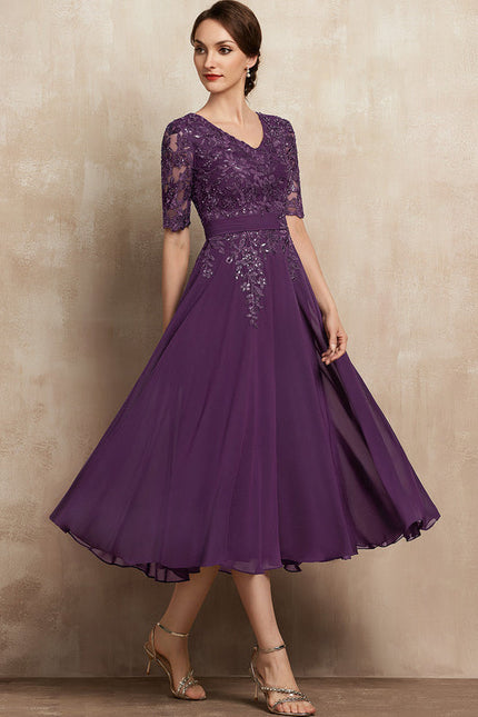 Robe Cérémonie Élegante Violet - gallery 6