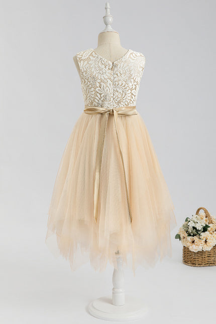 Robe Cérémonie Enfant Tulle Créme - gallery 8