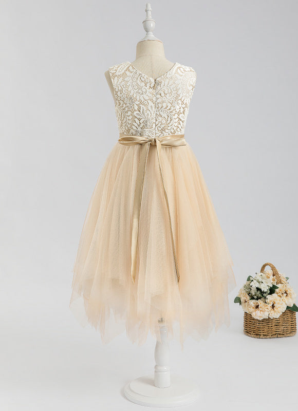 Robe Cérémonie Enfant Tulle Créme - gallery 8