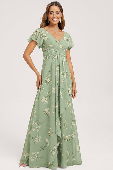 Robe Cérémonie Longue Volants Rose - gallery 3