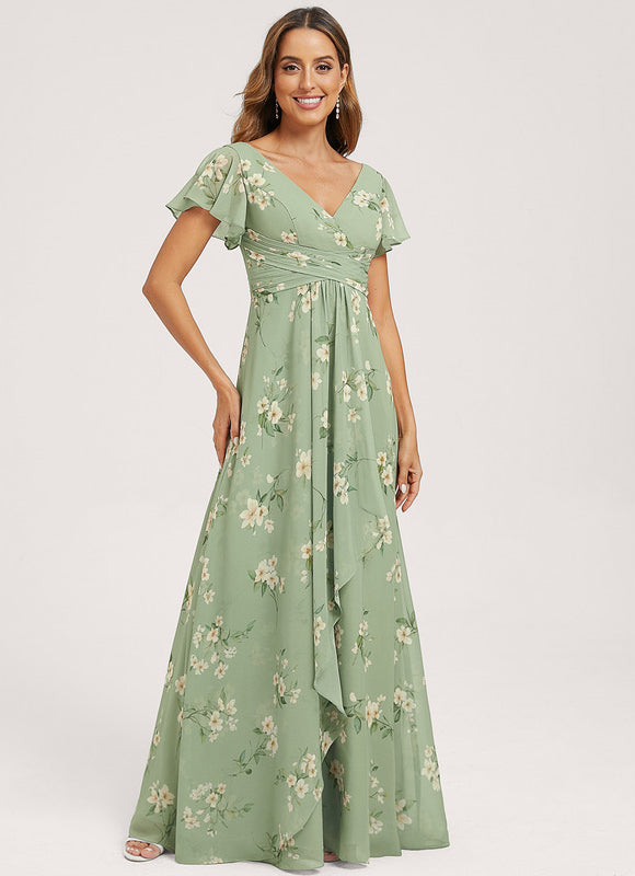 Robe Cérémonie Longue Volants Rose - gallery 3