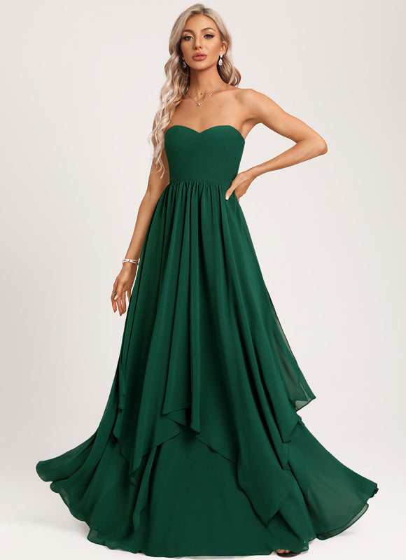Robe Cérémonie Chic Émeraude Flottante - gallery 3
