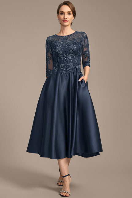 Robe Cérémonie Mère Élégante Satin - gallery 2