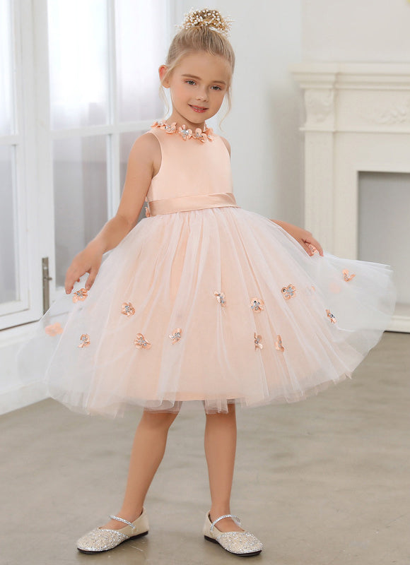 Robe Cérémonie Satinée Florale - gallery 1