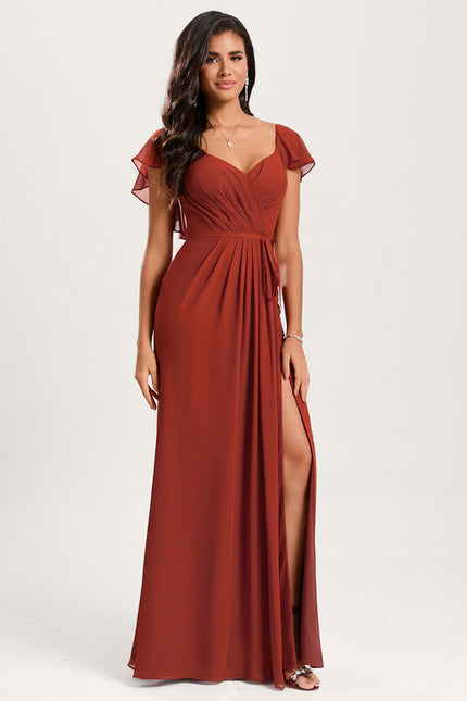 Robe Cérémonie Longue Volants Rose - gallery 4