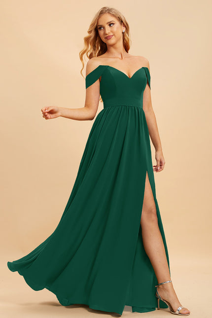 Robe Cérémonie Mousseline Vert Profond - gallery 3