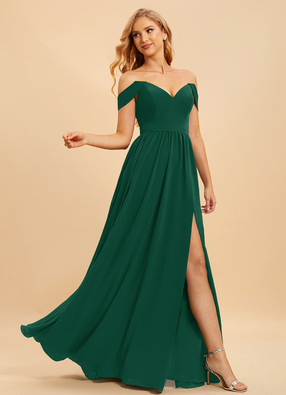 Robe Cérémonie Mousseline Vert Profond - gallery 3