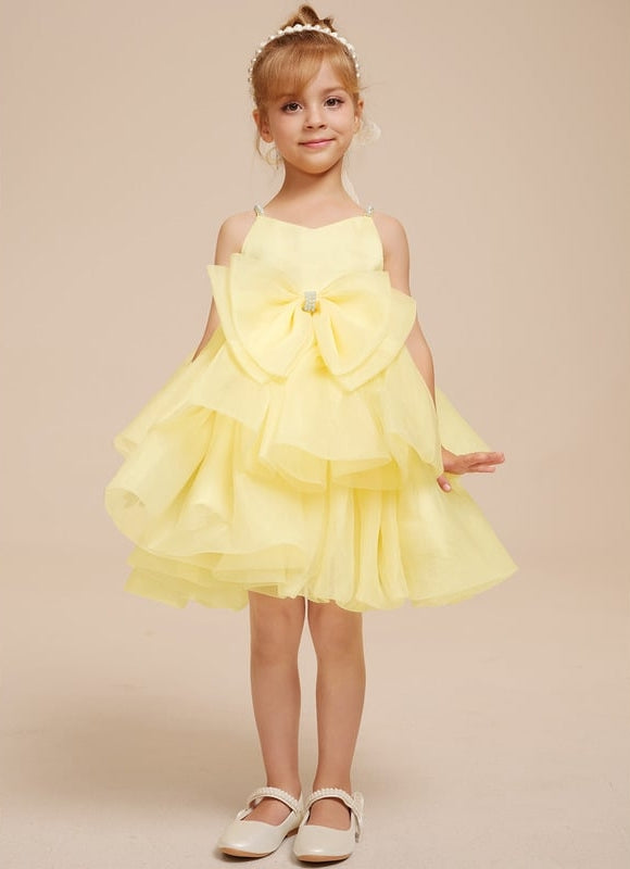 Robe Cérémonie Jaune Volante