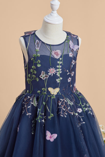 Robe Cérémonie Tulle Navy Floral - gallery 6