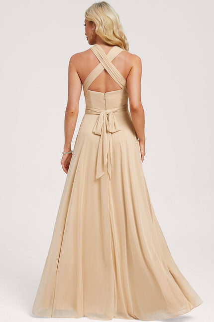 Robe Cérémonie Élégante Sable - gallery 9