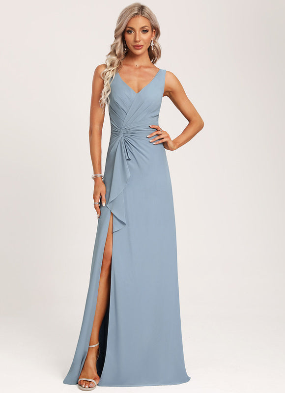 Robe Cérémonie Longue Volants Rose - gallery 6