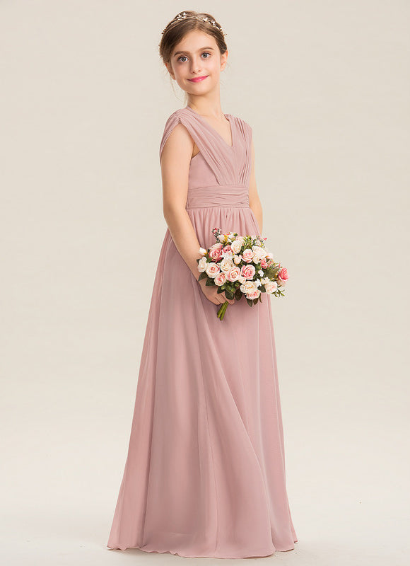 Robe Cérémonie Demoiselle Dhonneur Beige - gallery 4