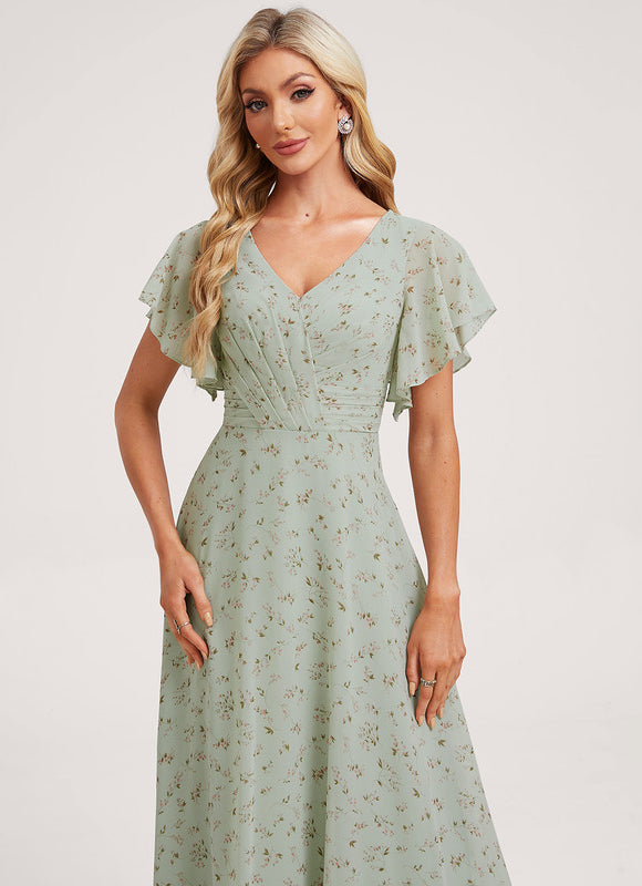 Robe Cérémonie Longue Volants Rose - gallery 4