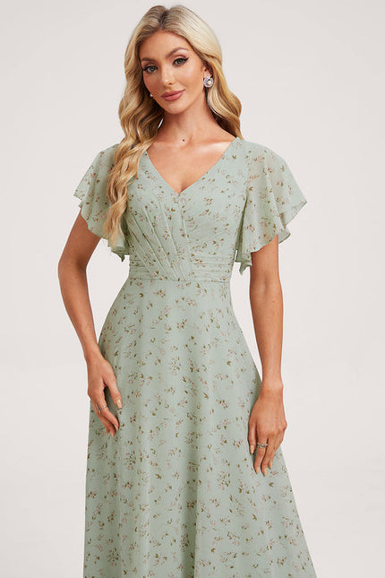 Robe Cérémonie Longue Volants Rose - gallery 4