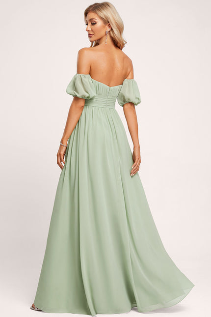 Robe Cérémonie Vert Menthe Fluide - gallery 1