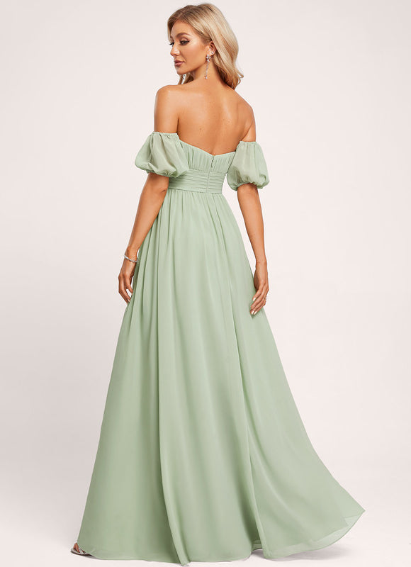 Robe Cérémonie Vert Menthe Fluide - gallery 1