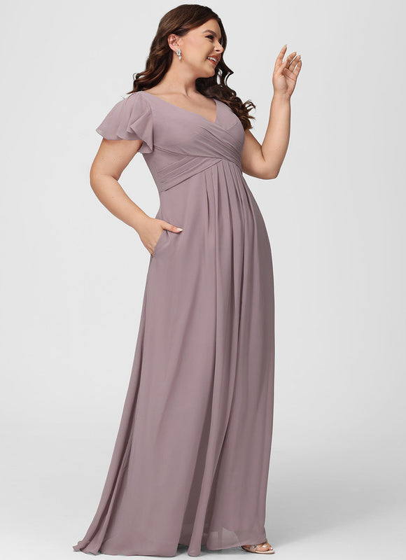 Robe Cérémonie Longue Volants Rose - gallery 8