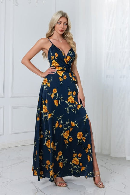 Robe Cérémonie Longue Florale Satinée - gallery 7