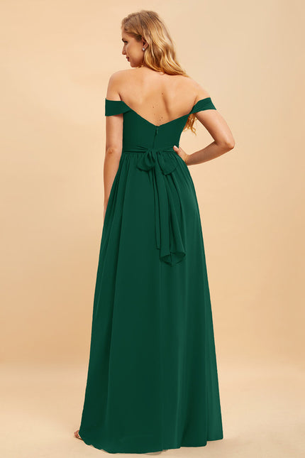 Robe Cérémonie Mousseline Vert Profond - gallery 4