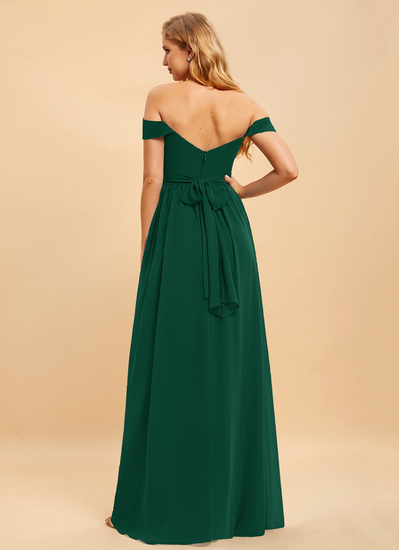 Robe Cérémonie Mousseline Vert Profond - gallery 4