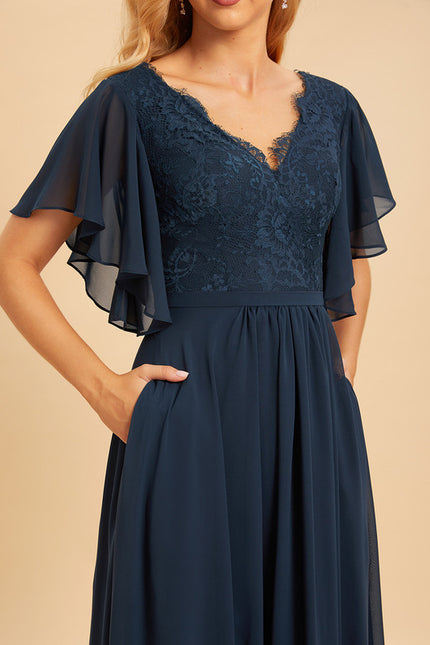 Robe Cérémonie Longue Rose Élégante - gallery 5