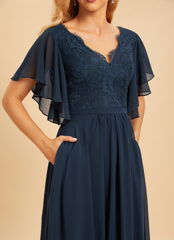 Robe Cérémonie Longue Rose Élégante - gallery 5