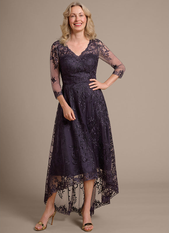 Robe Cérémonie Dentelle Violette